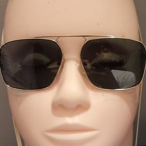 Alexander McQueen Gold Aviator Sunglasses